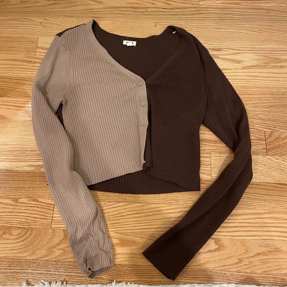 Garage Long Sleeve Crop Top